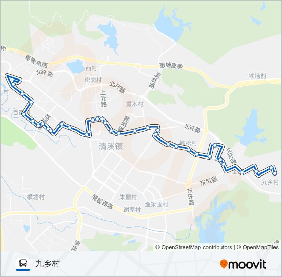 清溪2路 bus Line Map