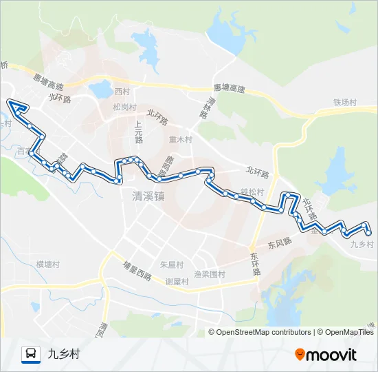 清溪2路 Bus Line Map