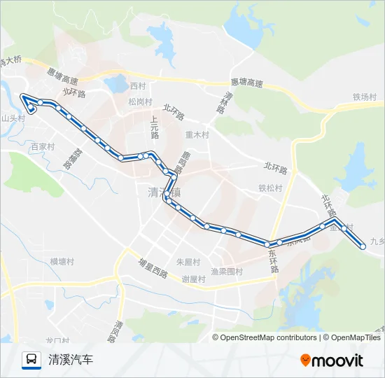 清溪3路 Bus Line Map