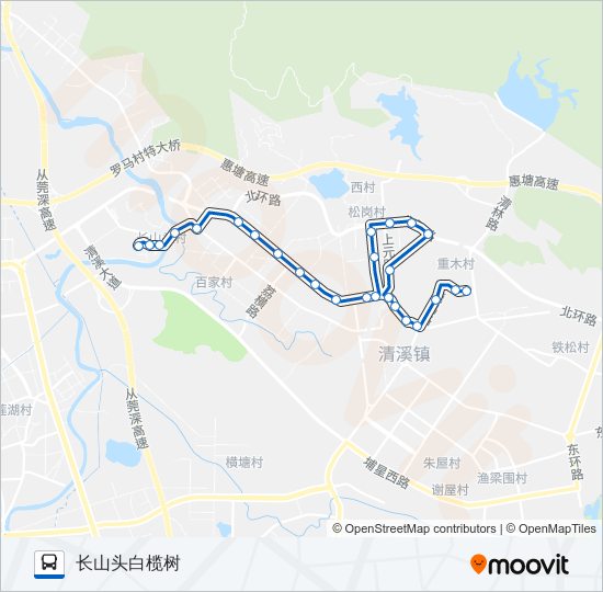 清溪4路 bus Line Map