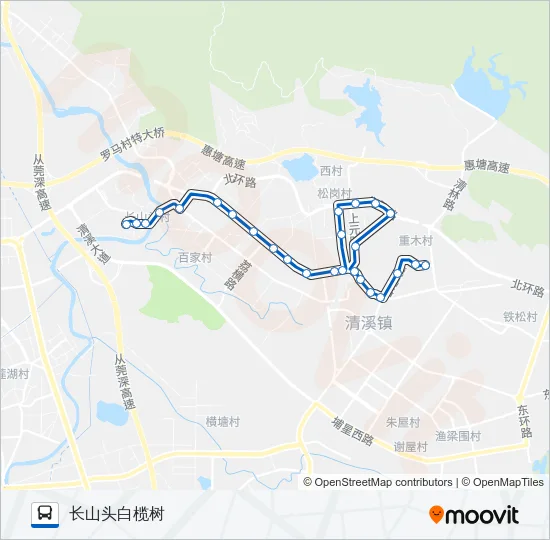 清溪4路 Bus Line Map
