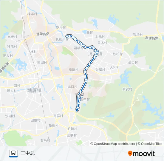 清溪5路 Bus Line Map