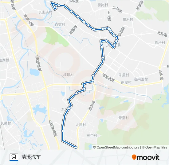 清溪6路 Bus Line Map