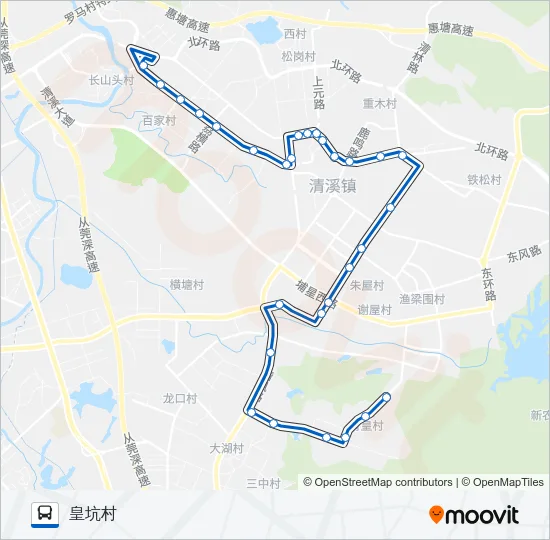 清溪7路 Bus Line Map