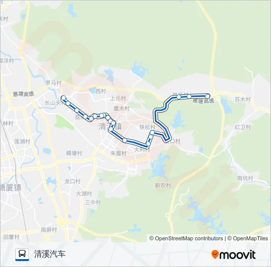 清溪8路 Bus Line Map