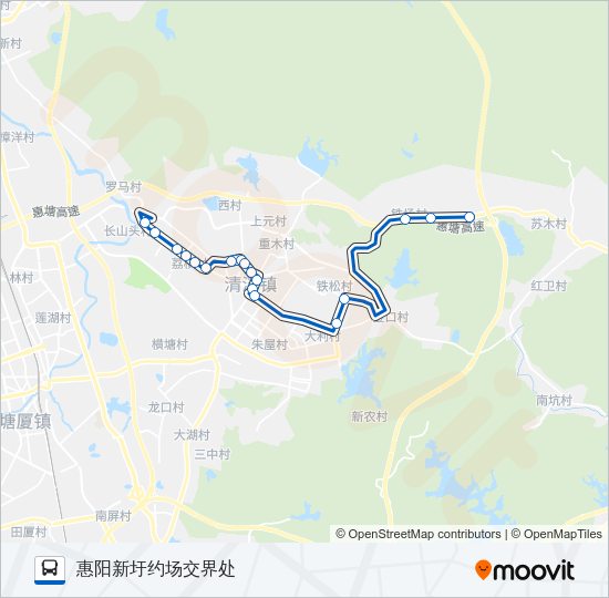 公交清溪8路的线路图