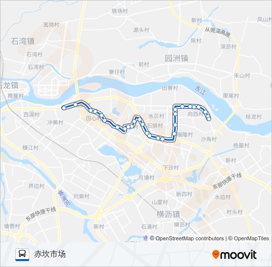 石排1路 bus Line Map