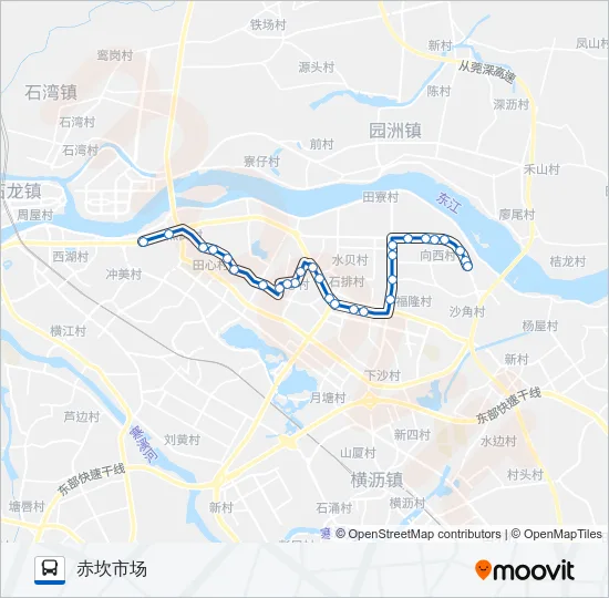 石排1路 Bus Line Map
