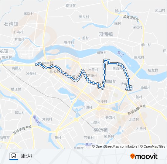公交石排7路的线路图
