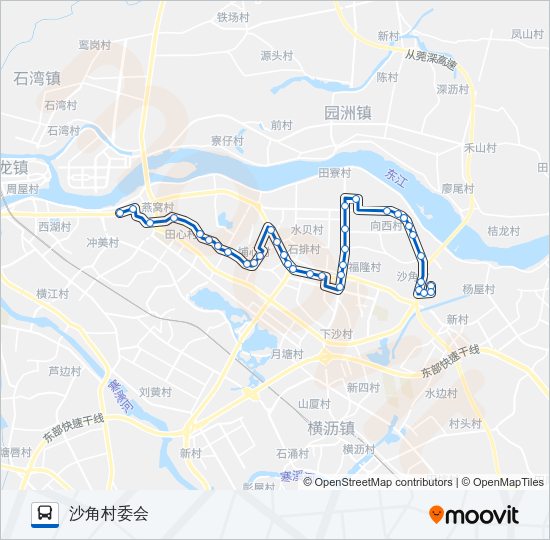 公交石排7路的线路图
