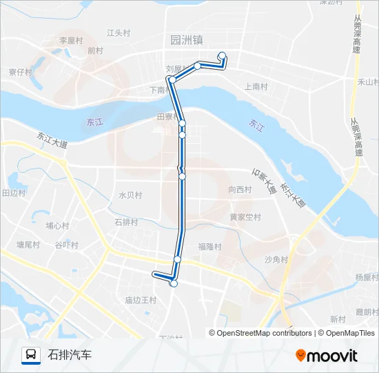 石排8路 Bus Line Map