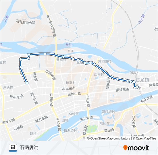 石碣1路 bus Line Map