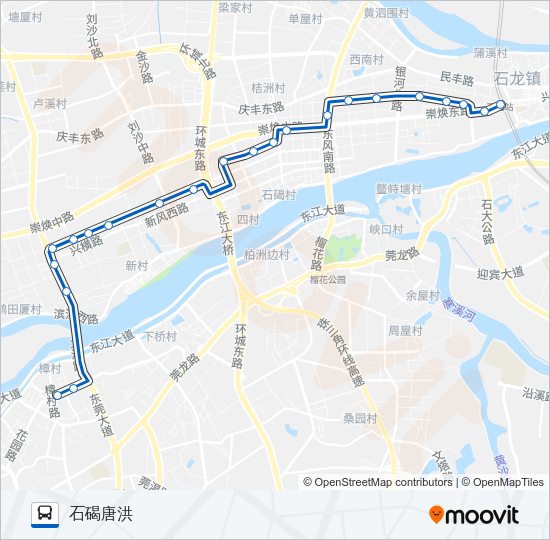 公交石碣3路的线路图