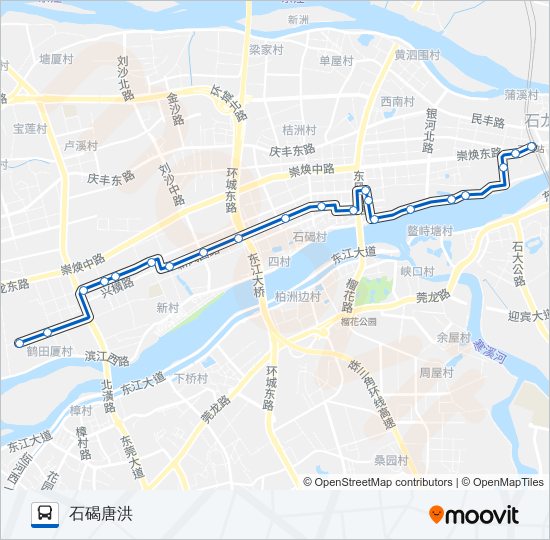 公交石碣4路的线路图