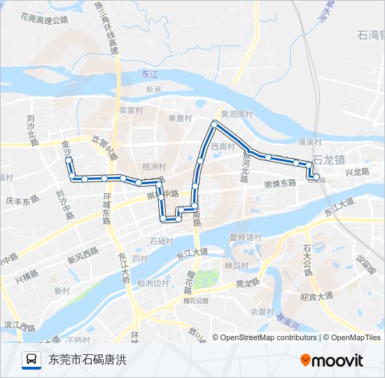 石碣5路 Bus Line Map