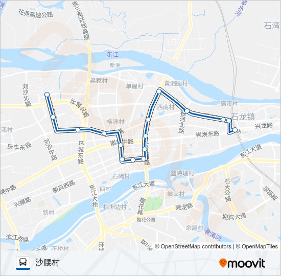 公交石碣5路的线路图