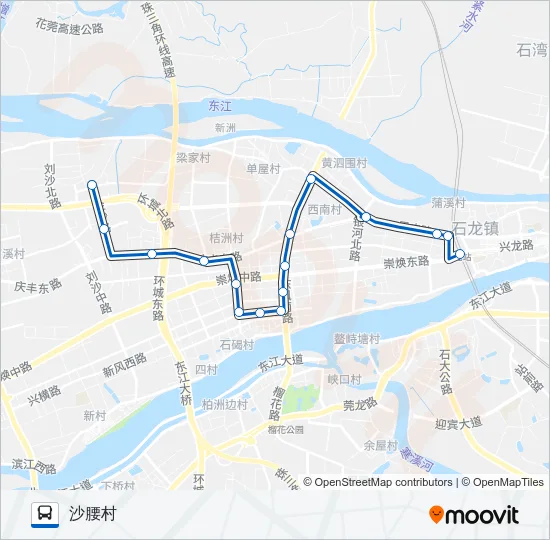石碣5路 Bus Line Map