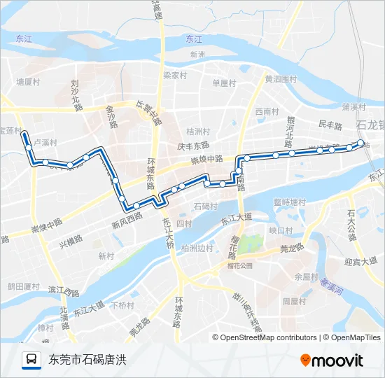 石碣6路 Bus Line Map