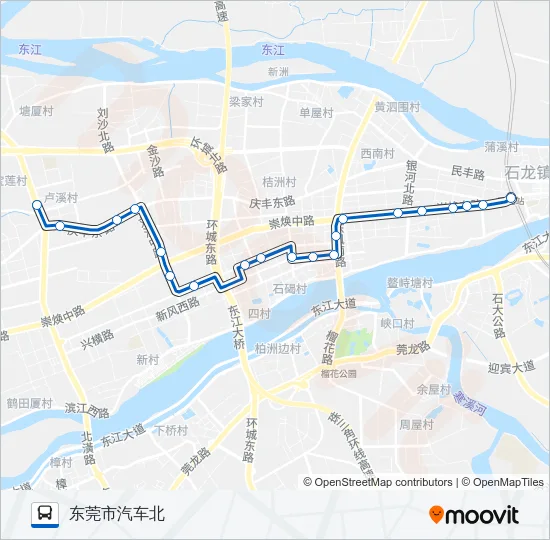 石碣6路 Bus Line Map