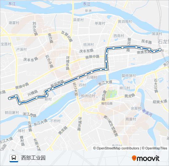 公交石碣7路的线路图