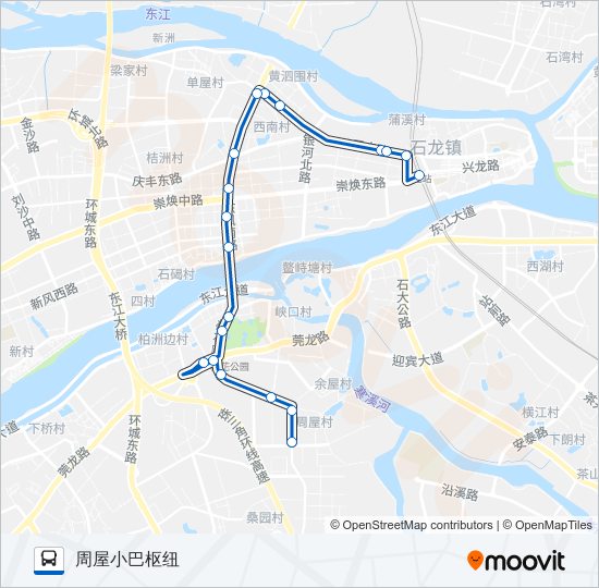 公交石碣8路的线路图