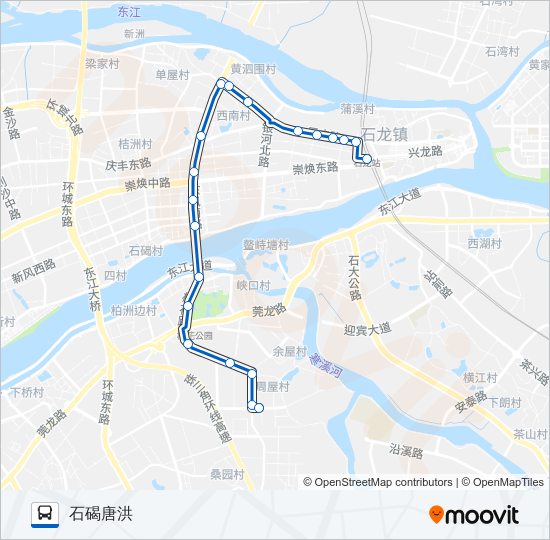 公交石碣8路的线路图