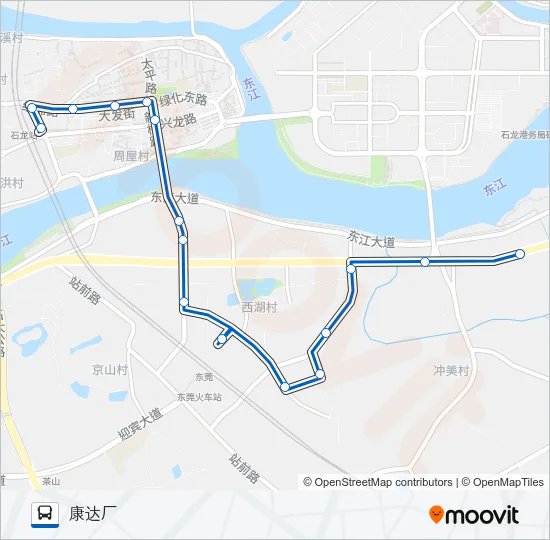 石龙5路 Bus Line Map