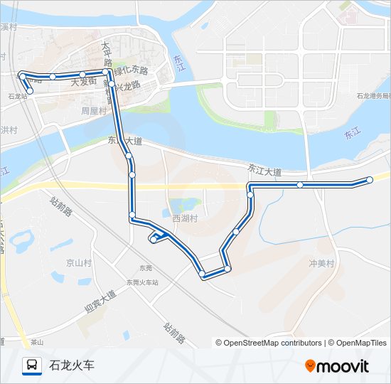 公交石龙5路的线路图