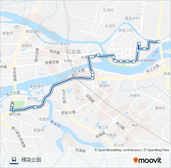 公交石龙6路的线路图
