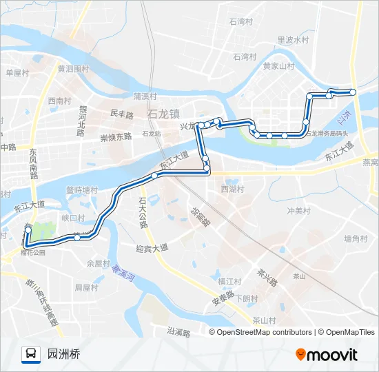 石龙6路 Bus Line Map