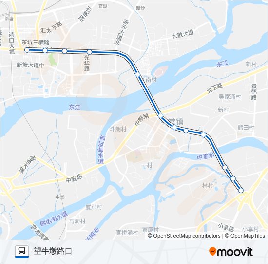 穗莞1路 bus Line Map