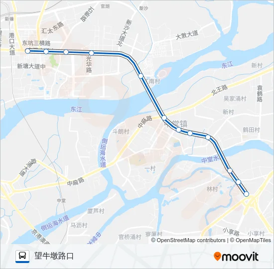 穗莞1路 Bus Line Map