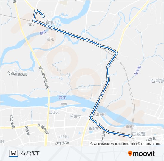 公交穗莞2路的线路图