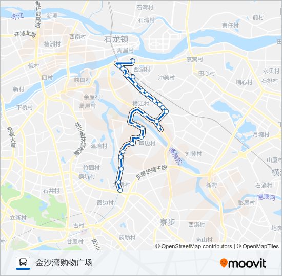 公交茶山2路的线路图