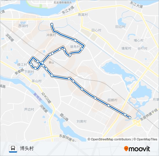 茶山3路 bus Line Map