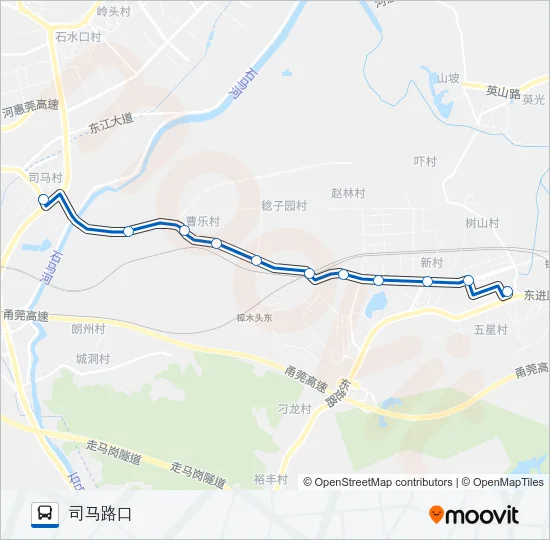 谢岗1路 Bus Line Map