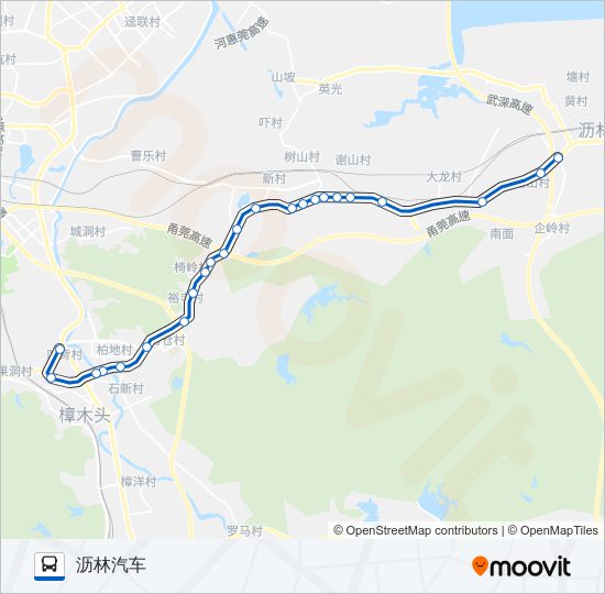 公交谢岗2路的线路图