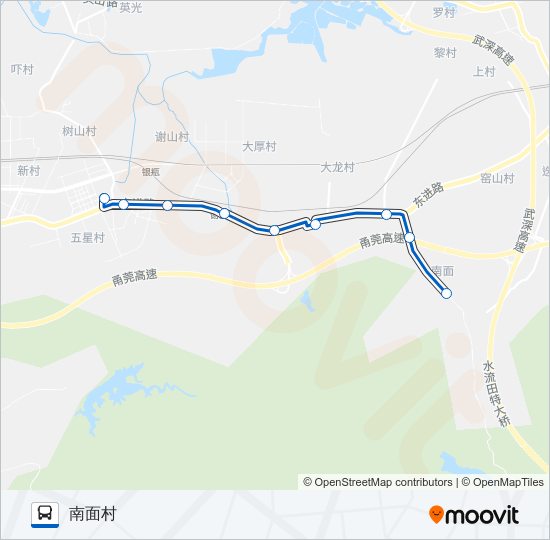 谢岗4路 bus Line Map
