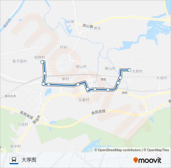 谢岗5路 bus Line Map