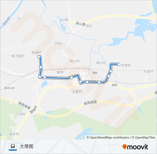 公交谢岗5路的线路图