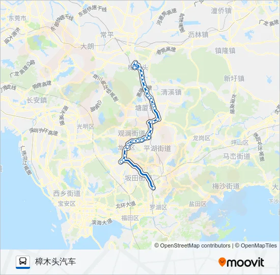 长68路 Bus Line Map
