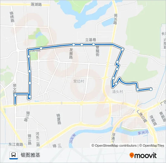公交长安1路的线路图