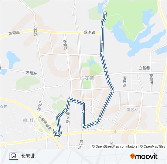 公交长安3路的线路图