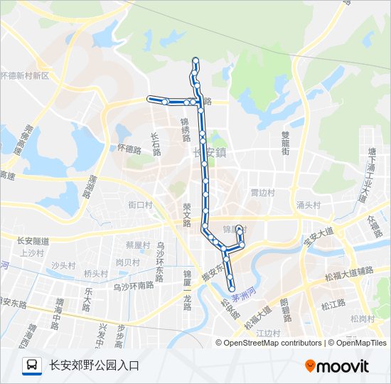 公交长安4路的线路图