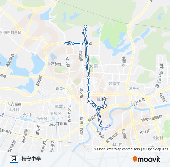 公交长安4路的线路图