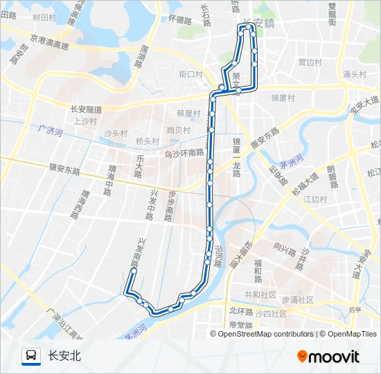 长安6路 Bus Line Map