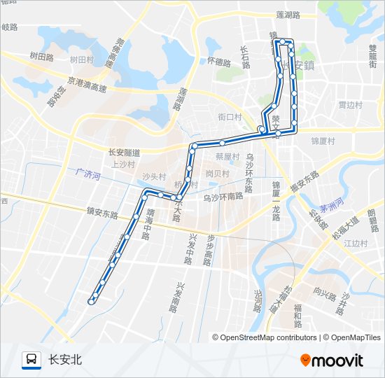 公交长安9路的线路图