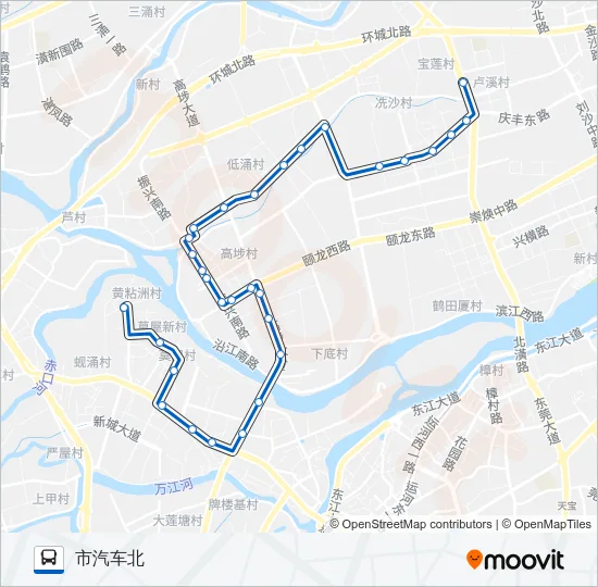 高埗3路 Bus Line Map
