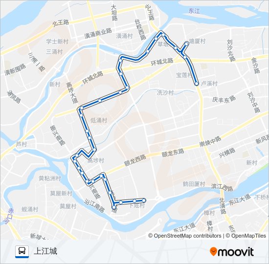 公交高埗5路的线路图