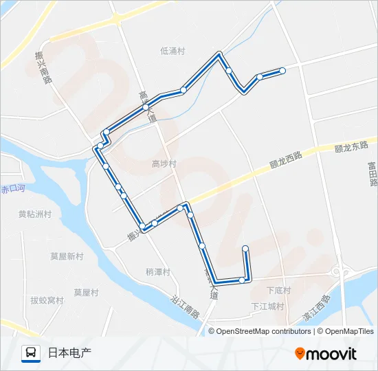 高埗6路 Bus Line Map